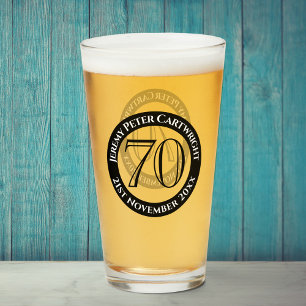 Verjaardagsglas 70 jaar glas