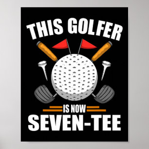 Verjaardagsgolf Shirten voor mannen 70e jaar oude Poster