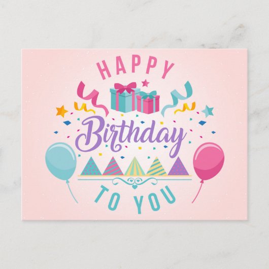 Verjaardagsgroet Briefkaart (Voorkant)