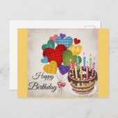Verjaardagsgroet Briefkaart (Voorkant / Achterkant)
