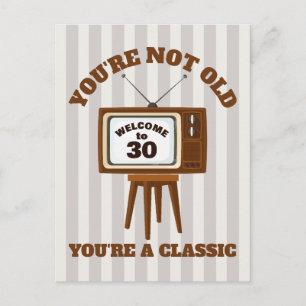 Verjaardagsgroet Humor Retro Vintage Televisie Briefkaart