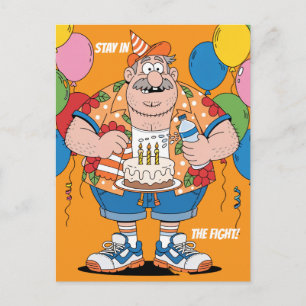 Verjaardagsgroet voor bokser in de hoek briefkaart