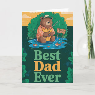 Verjaardagsgroet voor Vaderdag met knuffelbeer die Kaart
