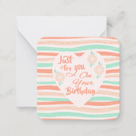 Verjaardagsgroeten! Notitiekaartje