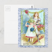 Verjaardagsgroeten & Twee Meisjes Briefkaart (Voorkant / Achterkant)