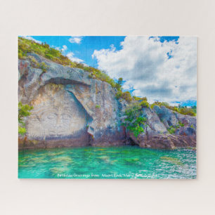 Verjaardagsgroeten van Maori Rock Mural Legpuzzel