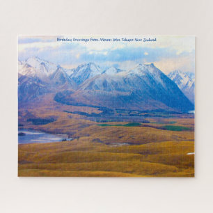 Verjaardagsgroeten van Mount John Tekapo Legpuzzel