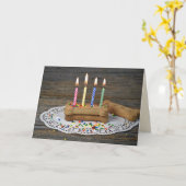 Verjaardagshond Botten van de Dog Kaart (Gele Bloem)