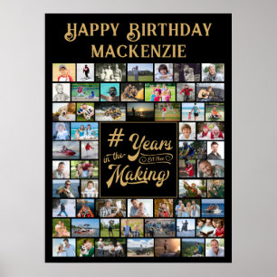 Verjaardagsjaren in de maak 59 foto-collage poster