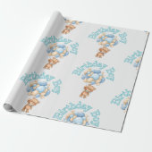 verjaardagsjongen Beer idee Cadeaupapier (Uitgerold)