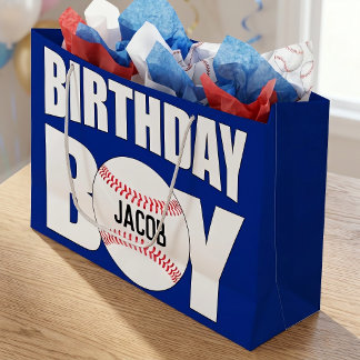 Verjaardagsjongen Honkbalspeler Feest Aangepaste N Groot Cadeauzakje