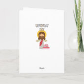 verjaardagsjongen jeuskerst feestdagen kaart (Achterkant)