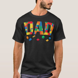 Verjaardagsjongen Master Bouwer Vader Bouwstenen T-shirt