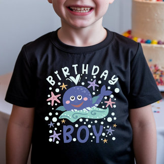 Verjaardagsjongen Onder de Zee Walvis Zeester T-shirt