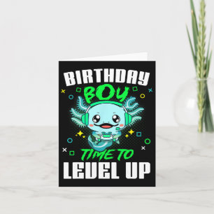Verjaardagsjongen Tijd om te Level Up Gamer Verjaa Kaart
