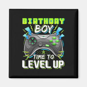 Verjaardagsjongen Tijd om te Level Up Videospel Ve Magneet