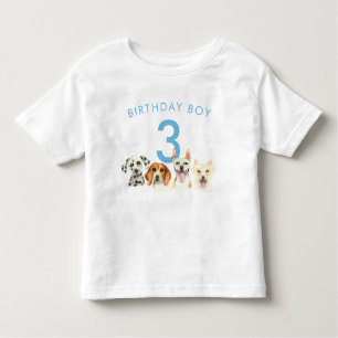 Verjaardagsjongen Waterverf Puppy Dogs Kinder Shirts