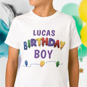 Verjaardagsjongensballon Custom Kinder T-shirt