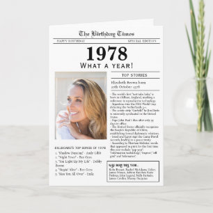 Verjaardagskaart 1978 kaart