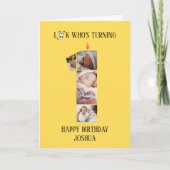 Verjaardagskaart 1 jaar oud foto kaart (Voorkant)