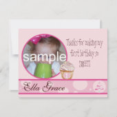 Verjaardagskaart 1e verjaardag bedankje bedankkaart (Voorkant)