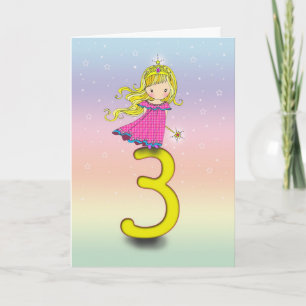 Verjaardagskaart 3 Jaar Kleine Prinses Kaart