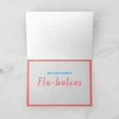 Verjaardagskaart 50 Roze Flamingo Kaart (Binnen)