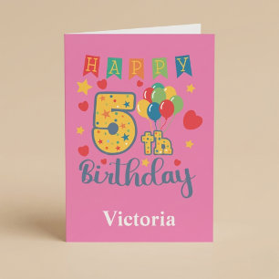Verjaardagskaart 5 jaar kaart