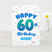 Verjaardagskaart 60 jaar met eigen naam