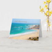 Verjaardagskaart 60 jaar met strand kaart (Gele Bloem)