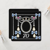 Verjaardagskaart 70e verjaardag personaliseren juw kaart (Voorkant / Achterkant in situ)