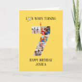 Verjaardagskaart 7 jaar foto kaart (Voorkant)