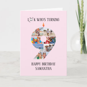 Verjaardagskaart 9 jaar kaart