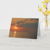 Verjaardagskaart bij zonsondergang kaart (Gele Bloem)