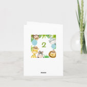 Verjaardagskaart Boys Safari Jungle Dieren Kaart (Achterkant)