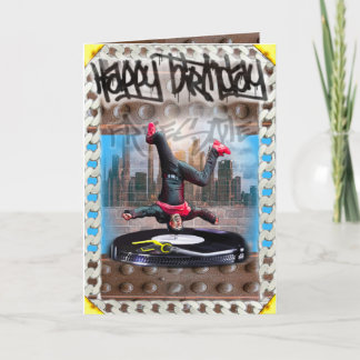 Verjaardagskaart breakdancer kaart