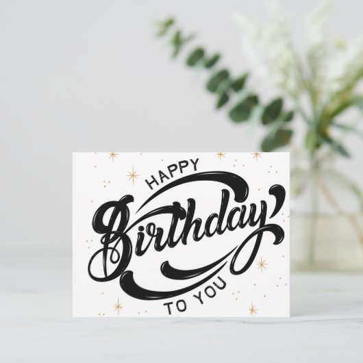 Verjaardagskaart Briefkaart (Staand voorkant)