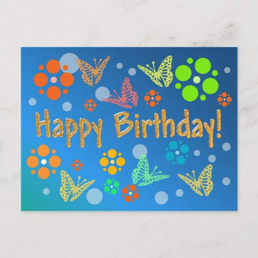 Verjaardagskaart Briefkaart (Voorkant)