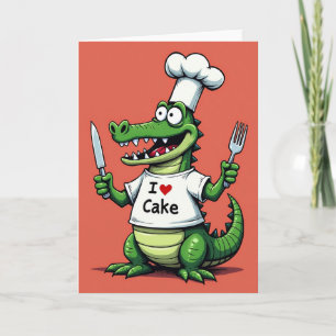 Verjaardagskaart Chef Alligator Kaart