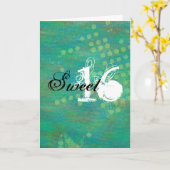 Verjaardagskaart Confetti Happy Sweet Sixteen Kaart (Gele Bloem)