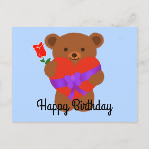 Verjaardagskaart Cute Teddy Bear #1 Briefkaart