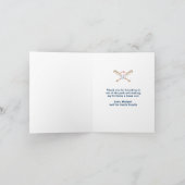 Verjaardagskaart dank je wel honkbalfeestje bedankkaart (Binnen)