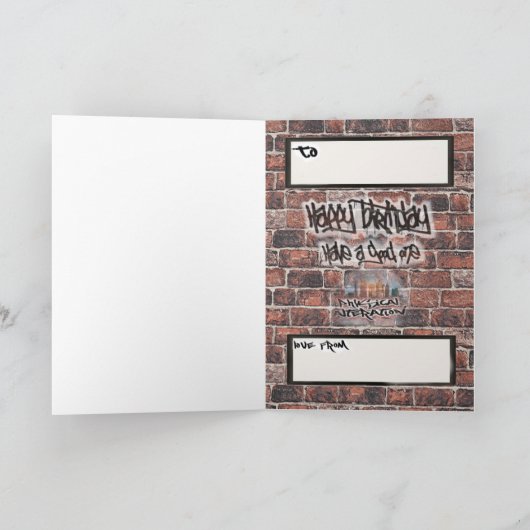 Verjaardagskaart DJ sillet voor zoon Kaart (Binnen)