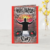 Verjaardagskaart DJ sillet voor zoon Kaart (Gele Bloem)