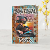 Verjaardagskaart DJ voor zoon Kaart (Gele Bloem)