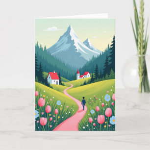 Verjaardagskaart 'Florale Reis' Kaart