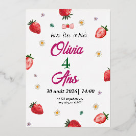 verjaardagskaart folie uitnodiging