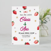 verjaardagskaart folie uitnodiging (Staand Voorkant)