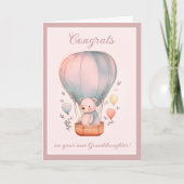 Verjaardagskaart gefeliciteerd nieuwe kleindochter kaart (Voorkant)