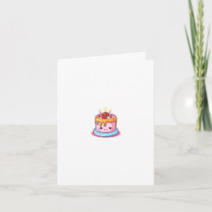 Verjaardagskaart, gelukkige verjaardag, taart kaar kaart